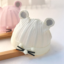 Newborn fetal cap Summer thin halogen door cap Baby cotton gauze pullover Newborn baby full moon hat