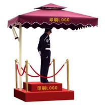 Station sentry box stainless steel security kiosk outdoor mobile sentry box property sales department image station Post parasol