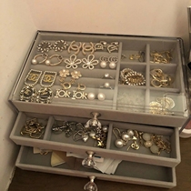 Three-layer transparent drawer earrings bracelet jewelry storage box jewelry box earrings jewelry box earrings jewelry box jewelry box