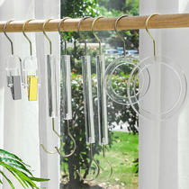Acrylic hook hanger hook long S hook Transparent s hook Clothing store special crystal ring scarf ring scarf clip
