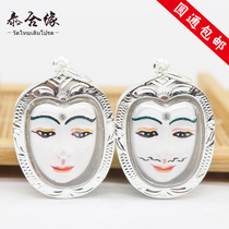 Thai Heyuan Thai genuine Buddha brand Longpa drop gold-faced white-faced Buddha Genuine white-faced Buddha with ball-shaped pendant
