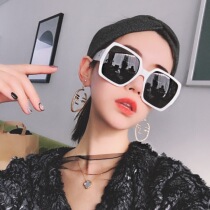 Summer big frame White fresh thin face sunshade polarized sun glasses female Light Square Ma Si pure Net red sunglasses male
