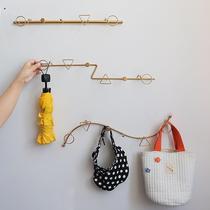 Door rear hanger free from punching on wall hanging hanger bedroom door hanging rack wall-mounted storage rack clothes hookup hook