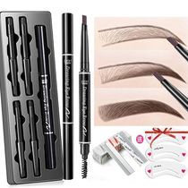 Natural Painting Brow Pink Initial Student Eyebrow Pen Male double head automatic fog eyebrow pencil suit Good to use good-looking affordable foreign air New