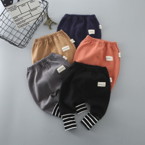 Children casual Harun pants spring new men and women Childrens pure cotton trousers 135-year-old baby large crotch pp pants
