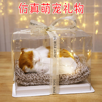 Will be called Cat doll childrens toy animal doll fake cat decoration simulation bamboo charcoal sleeping cat birthday gift girl