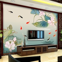 Bamboo wood fibre board TV background wall integrated wall panel 8d lotus modern minimalist living-room fast-fit bedroom wall panel