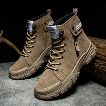 Martin boots mens autumn new waterproof locomotive tooling mens shoes English wind tube construction site work labor insurance trendy shoes