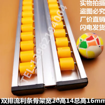 Double-row widened slideway strip track track track wheel guide the shortest and lowest height pocket aluminum alloy pulley slide slide