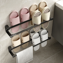 Bathroom slippers stand-free wall-mounted wall Toilet Drain rack toilet shoe rack containing deity shelf