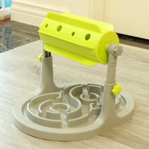 Eliteeli pet supplies cat dog food basin roller type leak eating slow food device puppy educational toy feeder