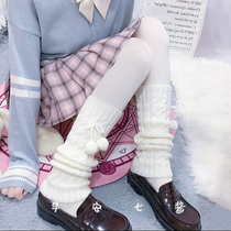 Japanese cute lolita sweet soft girl hair ball pile socks lolita socks jk warm mid-tube autumn and winter socks