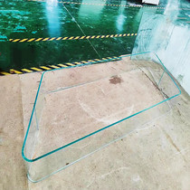 Round Iketo Glass Cabinet Oval Clothing Shop Container Glass Sushi Counter Type Arc Cabinet Glass Processing Plant