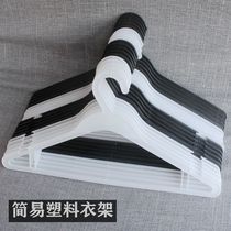 Black all plastic hangers cheap dry cleaners disposable clothes stand White simple clothing store factory clothes hanging