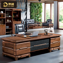 New Chinese boss office desk and chair combination Simple modern atmosphere President table Large desk single office furniture