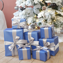 Christmas decorations white pile head gift box gift box Christmas tree ornaments New Years Day gifts creative beauty layout