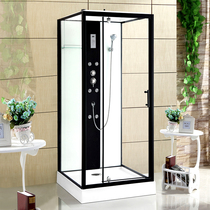  Household integral shower room Bathroom shower room Simple with bathtub glass partition Small apartment Rectangular bath room