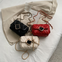 Bag women 2021 new summer Joker ins small gold beads chain small bag net red small fragrant wind shoulder shoulder bag
