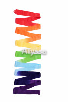 Alyssa Alisa professional rhythmic gymnastics ribbon (R-C34) iridescence-without stick
