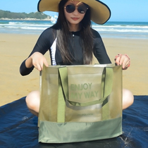 Beach bag Swimming bag Womens clothes wet and dry separation storage bag Waterproof childrens fitness transparent shoulder PVC large capacity