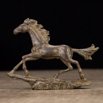 Bronze horse to successful small widget desktop decoration personality creative gift Zhongxian Standing Bronze horse