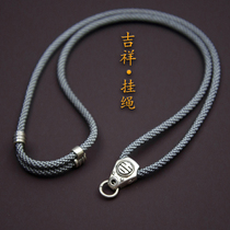 Original pendant hanging rope Male upscale Buddha Heaven Pearl Ping An Pendant Pendant Rope Emerald Jade Pei Hand Woven Necklace Rope
