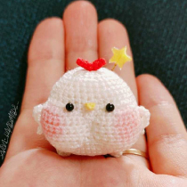 Handmade DIY crochet wool line doll 156 Little dumb chicken Chinese Electronic tumult tutorial cute doll small paparazzi handmade