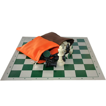 Childrens training black and white 75mm acrylic resin chess set foreign trade chess school students training chess