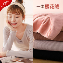 Pregnant womens autumn clothes postpartum breastfeeding autumn clothes jacket during pregnancy thermal underwear plus velvet maternity pajamas single bottomed clothes