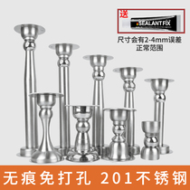 Non-punching lengthened door suction anti-crash wall suction stainless steel strong suction extra-long washroom door rear suction door stopper without mark