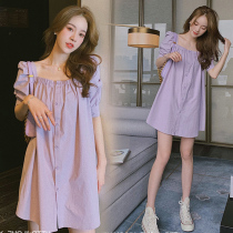 Pregnant women dress summer 2021 summer fashion tide hot mom foreign style Net red maternity dress summer dress