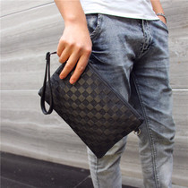 2021 New Street tide cool mens clutch bag plaid square Mens clutch bag