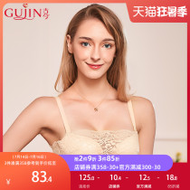 Ancient and modern lace warp knitted lace bandeau gathered side sweet bra underwear 0I6115