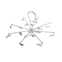  Stainless steel multi-clip windproof clothes rack folding multi-function multi-drying rack 16 clip travel clothes rack