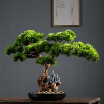 Simulation of new Chinese style welcome Pine Basin green living room hotel home porch soft decoration custom model room decoration