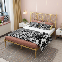 Nordic Iron Bed Double Bed 1 5 m Iron Bed Single Bed 1 2 m Apartment Bed Modern Simple European Iron Frame Bed