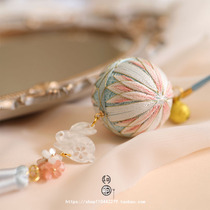 Cherry Loo) Hands Bow Ball Diy Material Bag Car Pendant Bag Hang Hanfu Accessories Girlfriend Classmates Birthday Presents