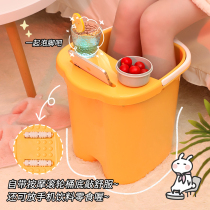 Foot basin high wash foot knee home dormitory massage foot bath artifact high deep bucket over calf knee insulation
