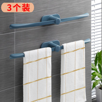 Simple towel rack non-perforated toilet toilet wall-mounted rack towel rack extended bathroom towel rack Rod