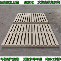 Breathable mat bed base plate 1 8 meters moisture-proof all solid wood plus high ribs frame 1 5 floor tatami floor bed shelf