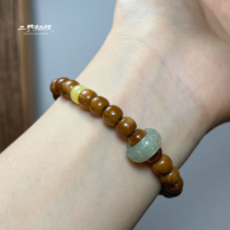 Natural Cook 7*6mm Barrel Pearl String with Running Ring Mini Bracelet Handheld Couple Play Accessories Two Dog Girl