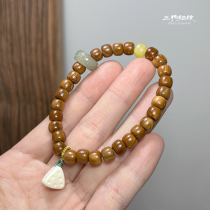 Natural Cook 7x6mm barrel bead string ring mini - small hand - hand hand - held girls playing two dog girls