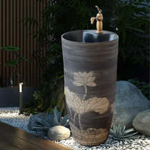 Pillar washbasin outdoor wash basin Villa courtyard garden sink Chinese wash basin Outdoor