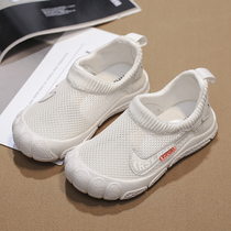 Official website Nike childrens mesh shoes breathable mesh summer girls white shoes Boys single net shoes children
