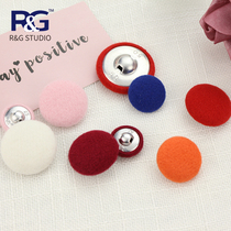 Color cloth buckle fabric handmade buckle female chestnuts coat button small fragrant wind wool cashmere trench coat button