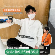 Small Betide Pint Boy Necropolis Spring Autumn Cash 2022 new children Fried Street Clothes CUHK Boy Foreign Air Spring Dress Boy