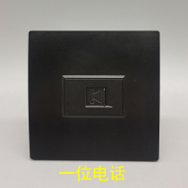 Black Type 86 one phone with door single voice CAT3 Information 4 Core 2 core RJ11 phone no call module