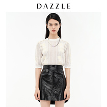 dazzle ground vegan 2021 autumn winter new loving jacquard thin knitwear blouse blouse 2D3E3231B