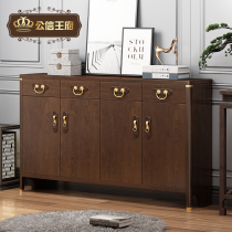 New Chinese shoe cabinet home door porch cabinet solid wood entrance hall New 2021 explosion balcony locker