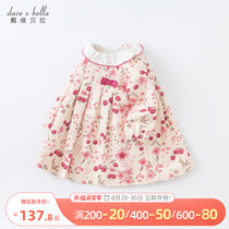 David Bella childrens clothing girls  dress 2021 autumn new childrens baby skirt Western style childrens princess skirt